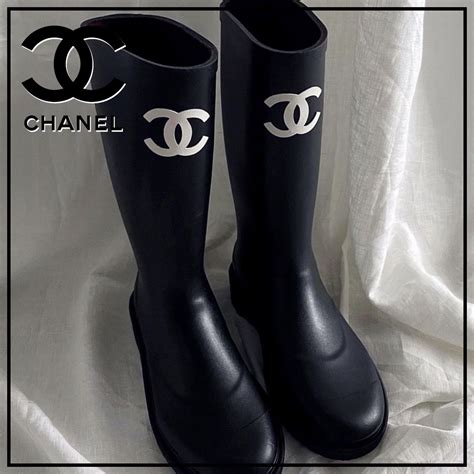 chanel rain boots 36|chanel rain boots size 36.5.